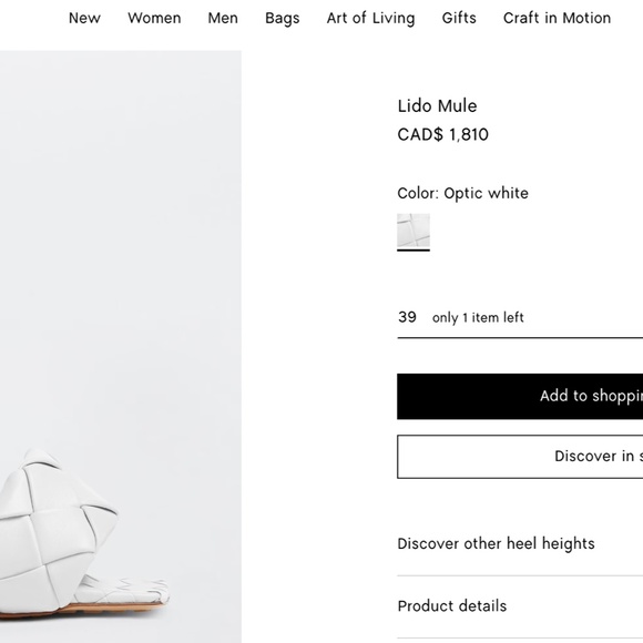 Bottega Lido Mule, 39, WHITE - Picture 5 of 5